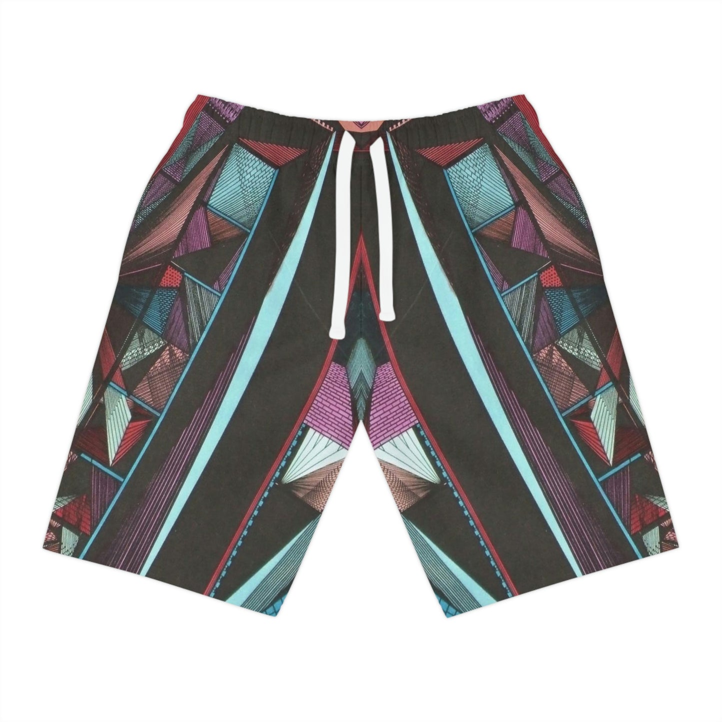 LIGHT DUO MEGALOPOLIS Athletic Long Shorts (AOP)
