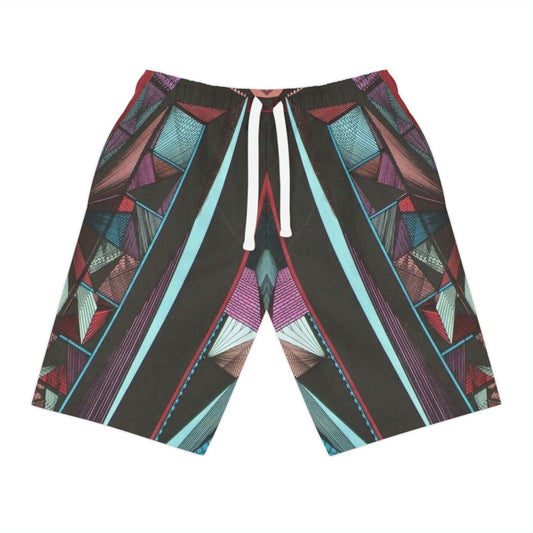 LIGHT DUO MEGALOPOLIS Athletic Long Shorts (AOP)