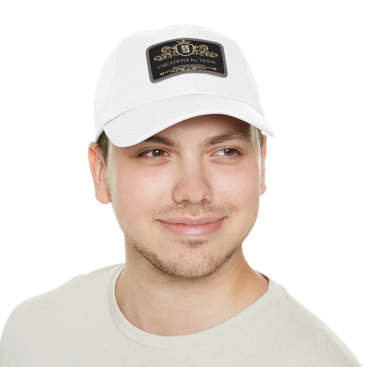 CREATIONS BY TIGOV Dad Hat with Leather Patch