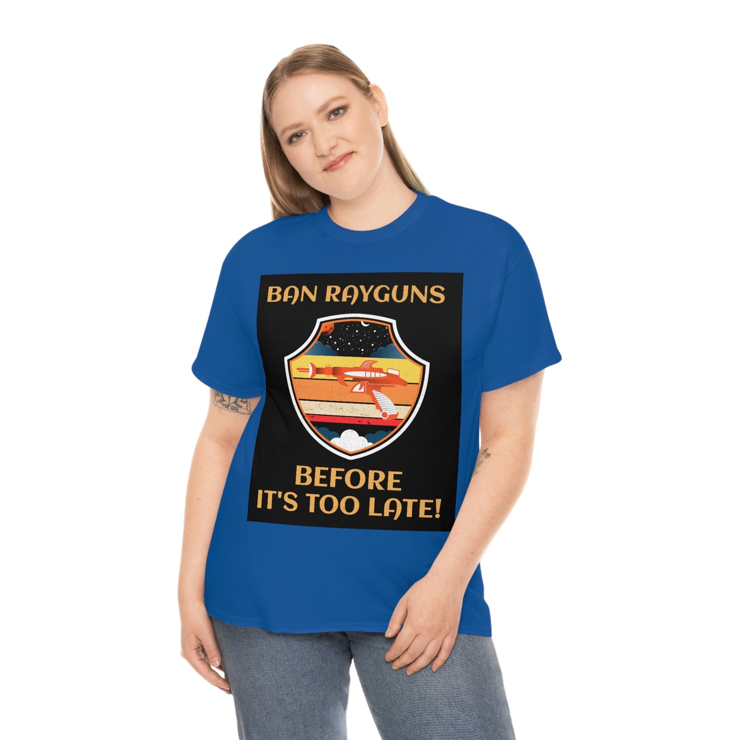BAN RAYGUNS Unisex Heavy Cotton Tee