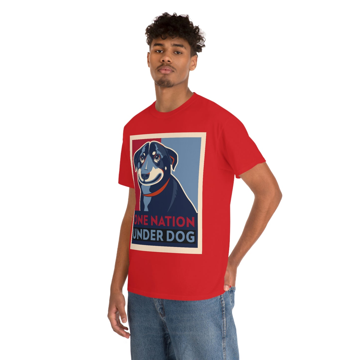 ONE NATION UNDER DOG Unisex Heavy Cotton Tee
