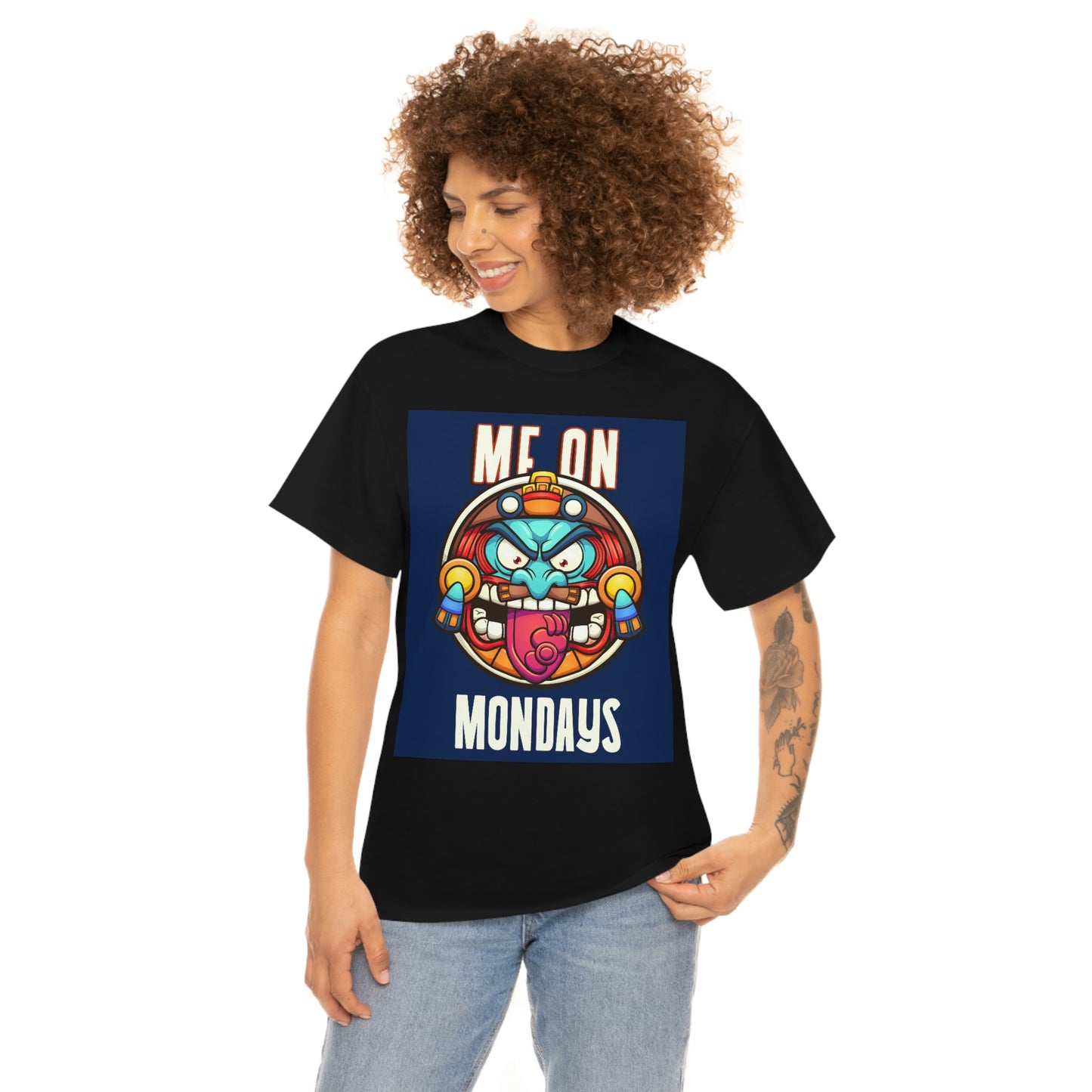 ME ON MONDAYS (BLUE) Unisex Heavy Cotton Tee