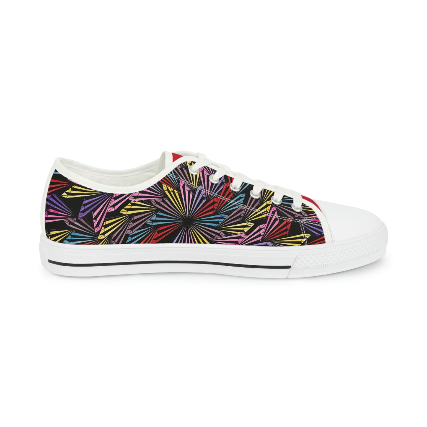PINWHEEL (RED) Men's Low Top Sneakers