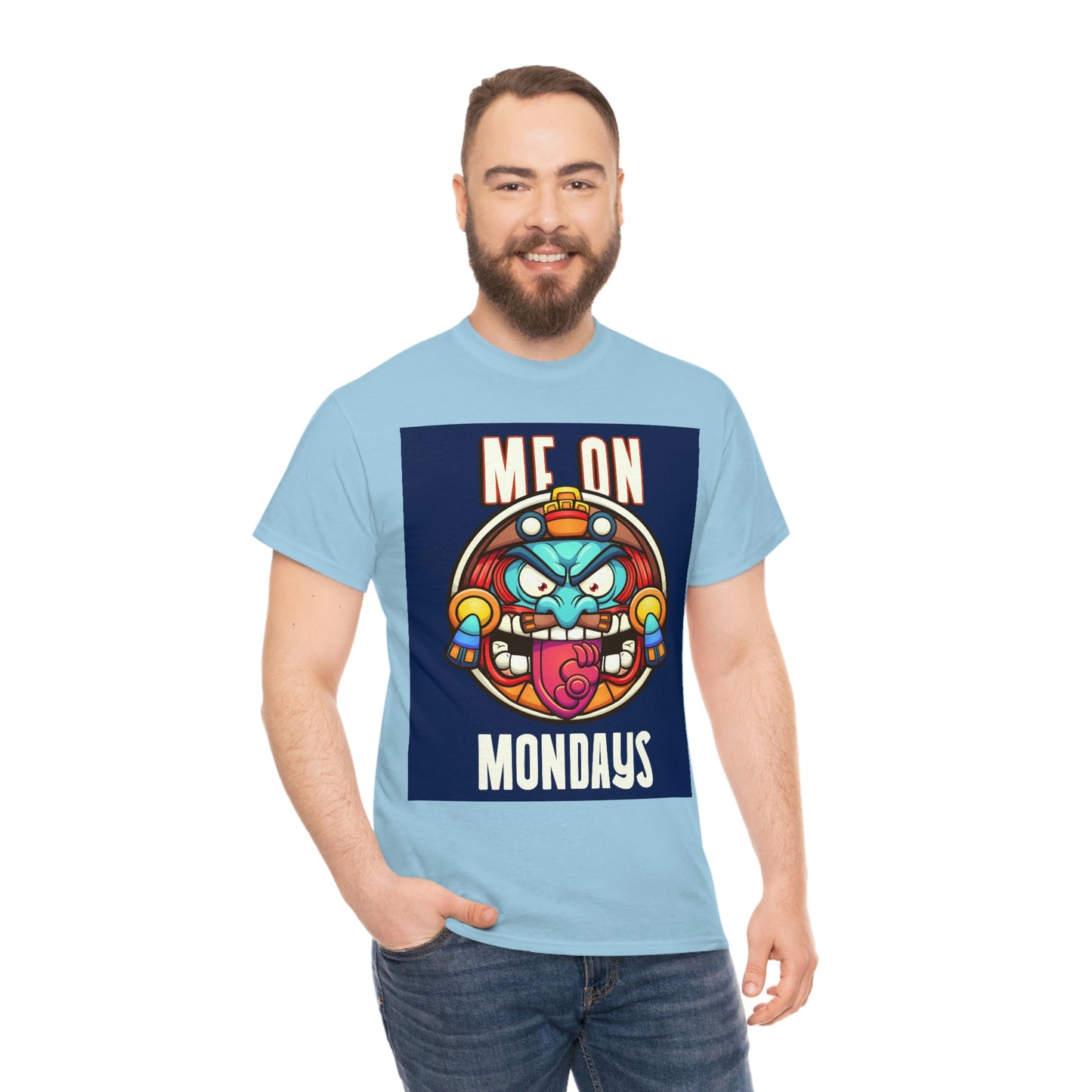ME ON MONDAYS (BLUE) Unisex Heavy Cotton Tee