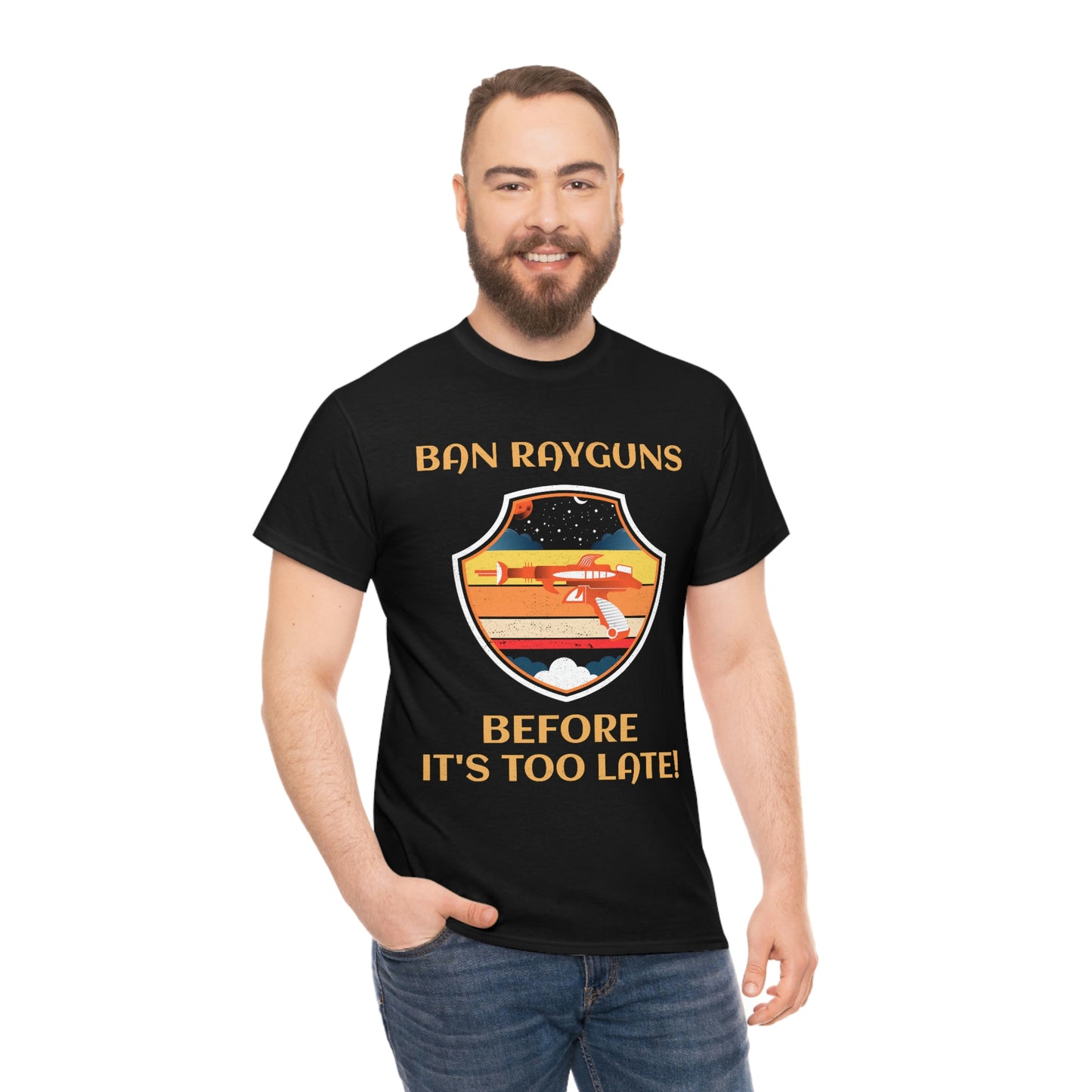 BAN RAYGUNS Unisex Heavy Cotton Tee