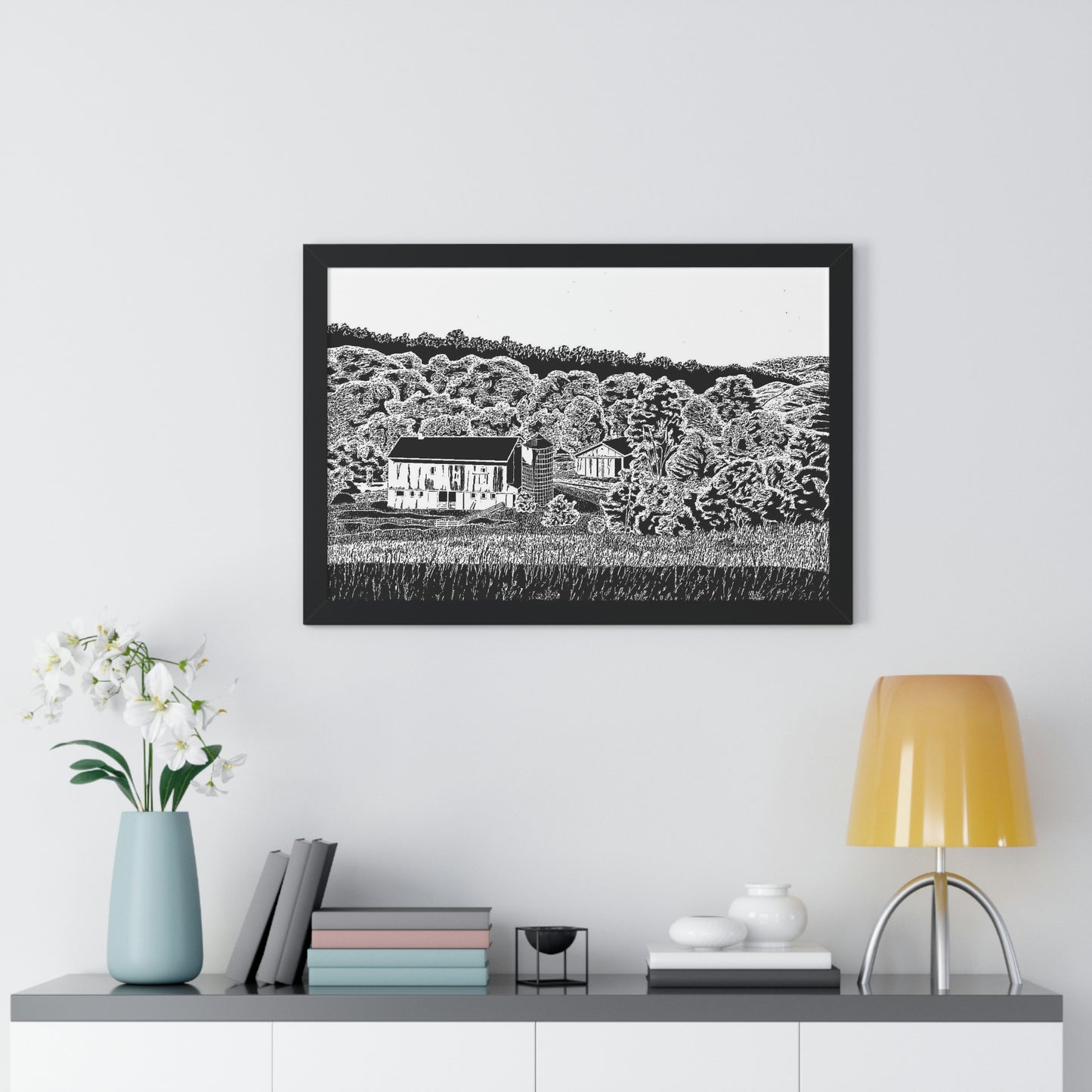IMPASS (REVERSE BLACK & WHITE) Framed Horizontal Poster