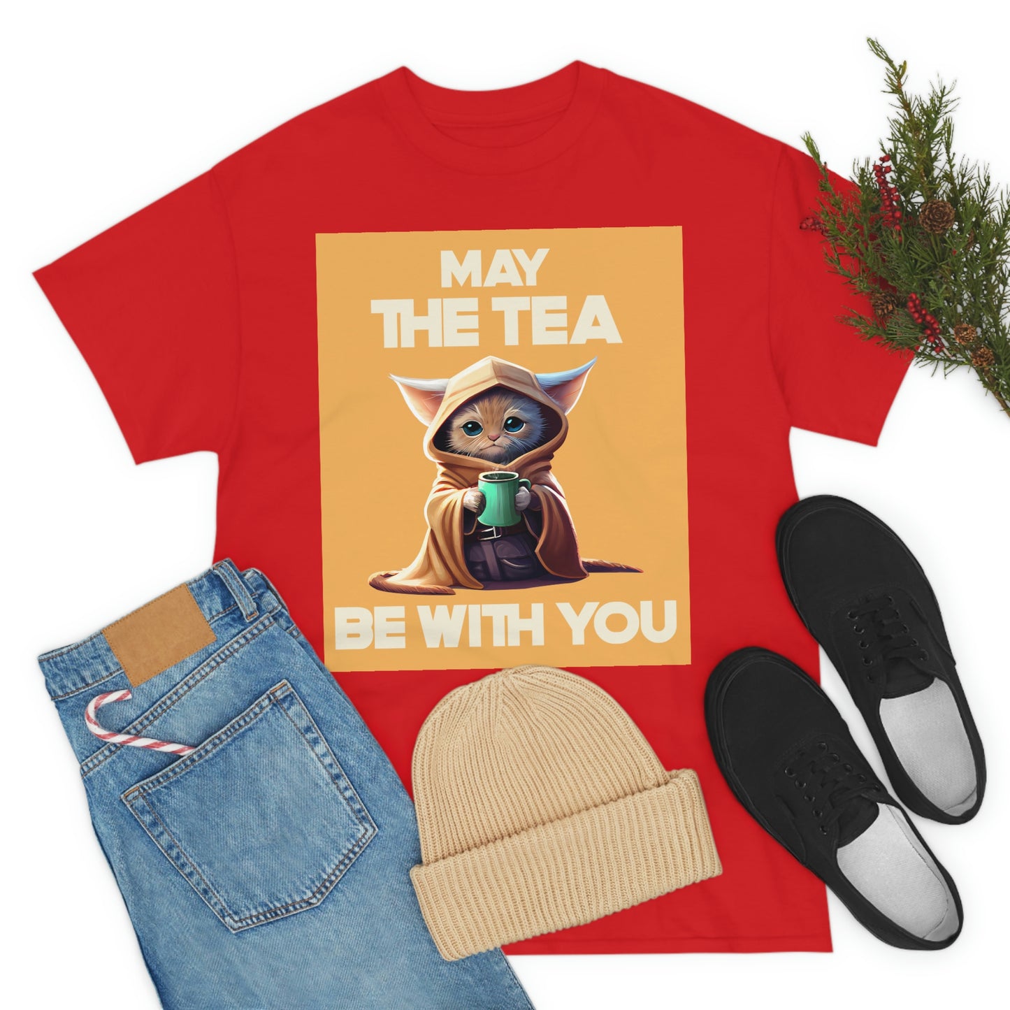 MAY THE TEA BE WITH YOU Unisex Heavy Cotton Tee