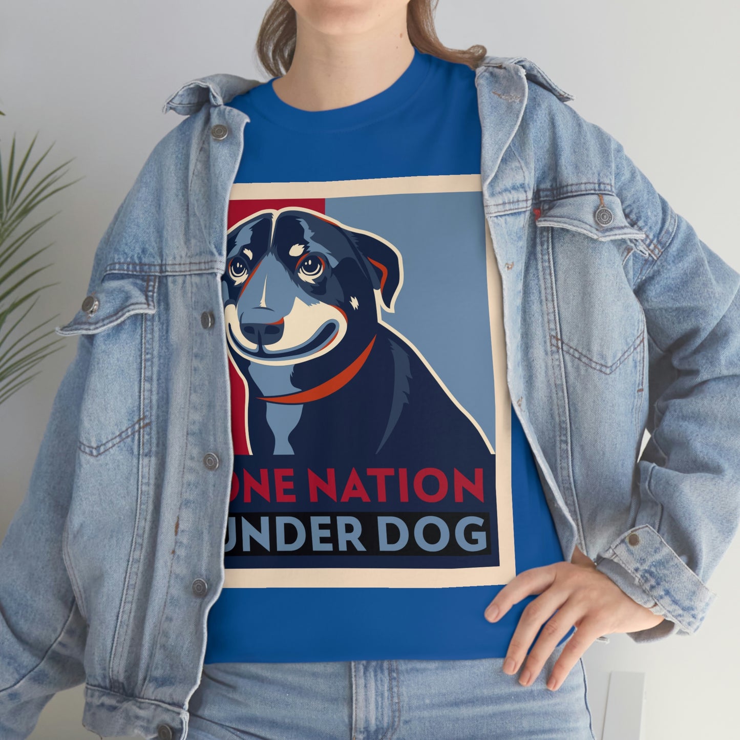 ONE NATION UNDER DOG Unisex Heavy Cotton Tee