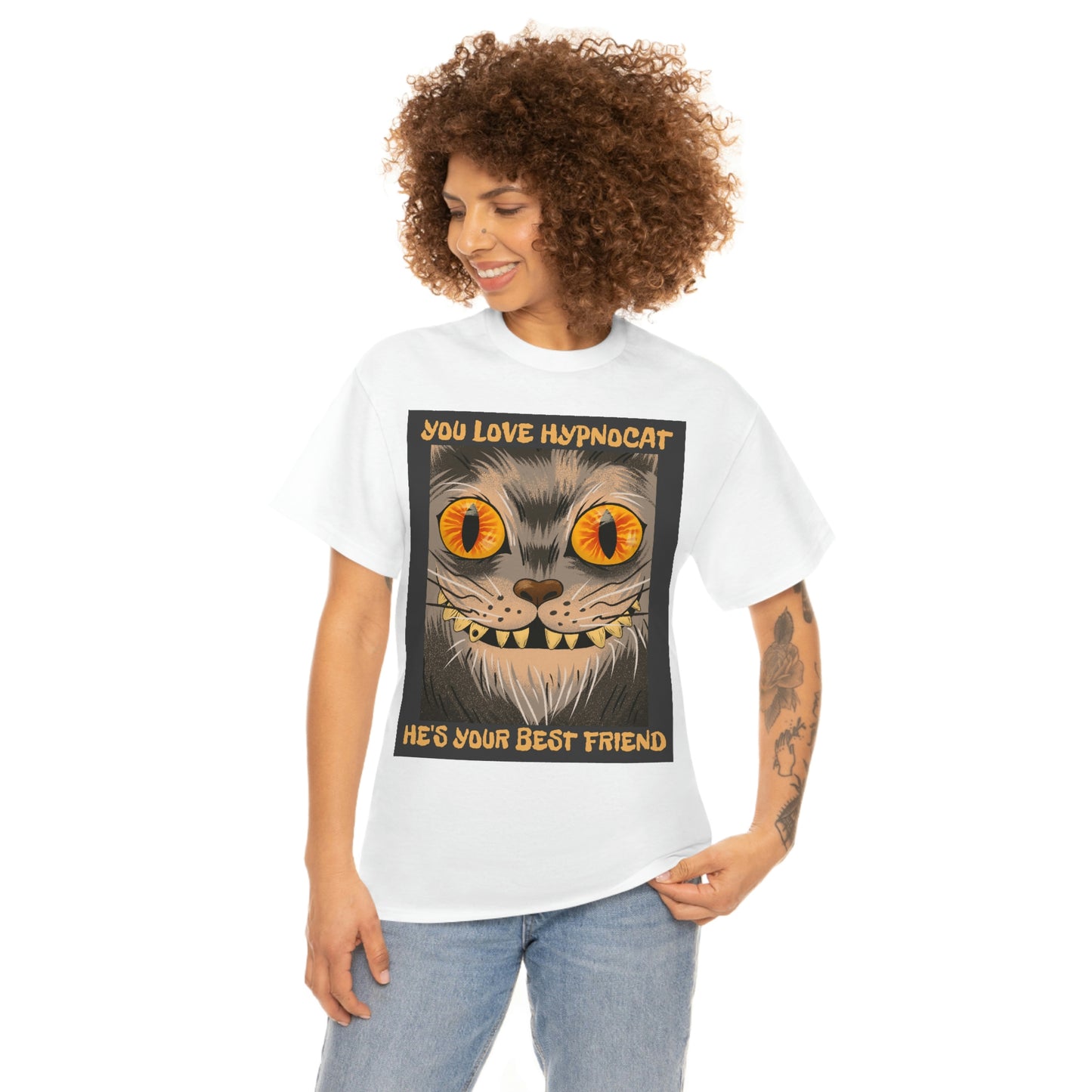 YOU LOVE HYPNOCAT Unisex Heavy Cotton Tee