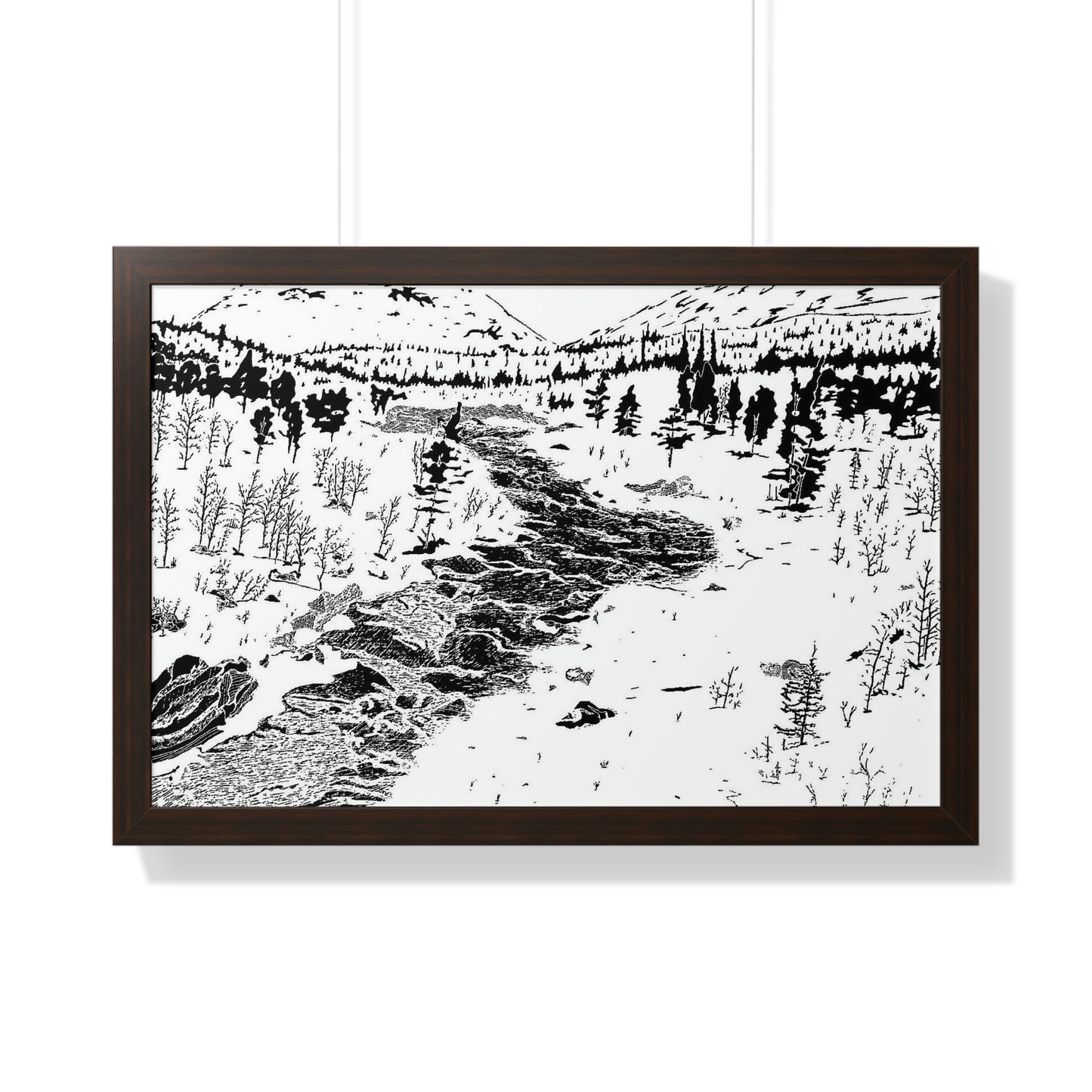 WONDERLUST (REVERSE BLACK & WHITE) Framed Horizontal Poster