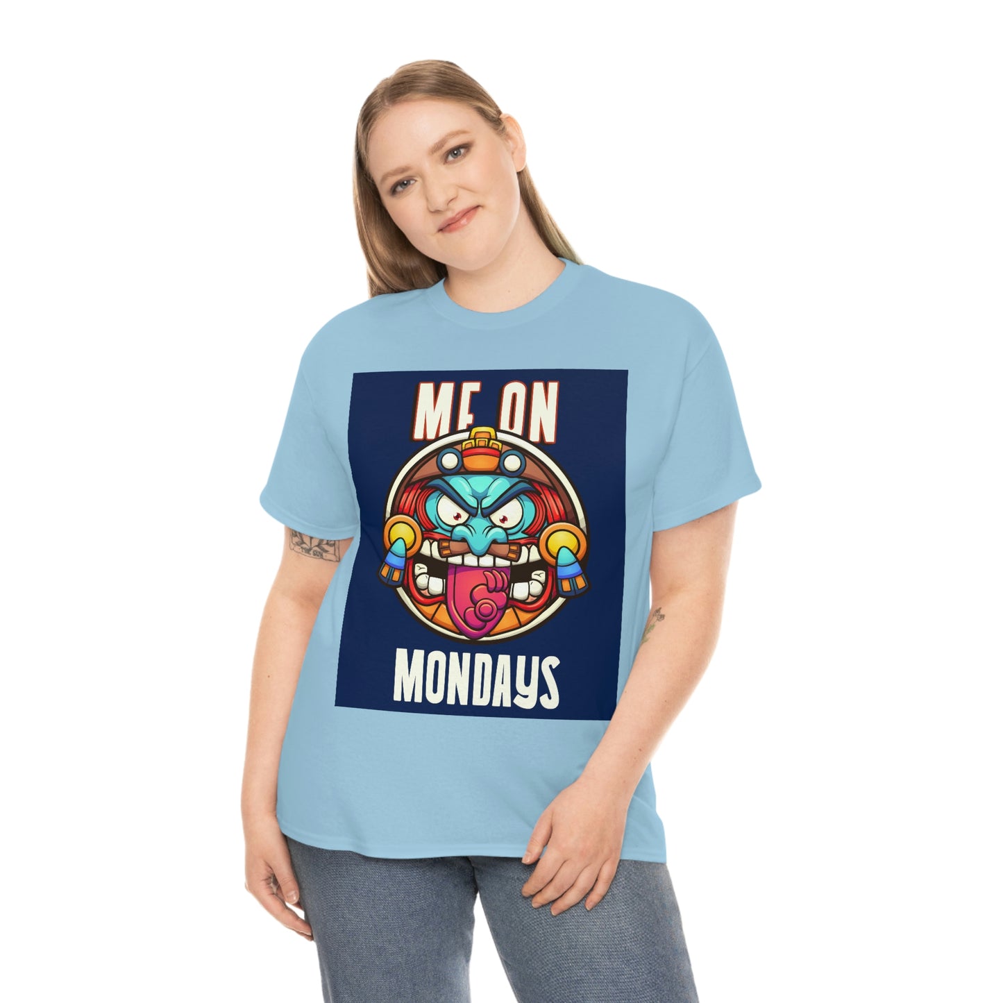 ME ON MONDAYS (BLUE) Unisex Heavy Cotton Tee