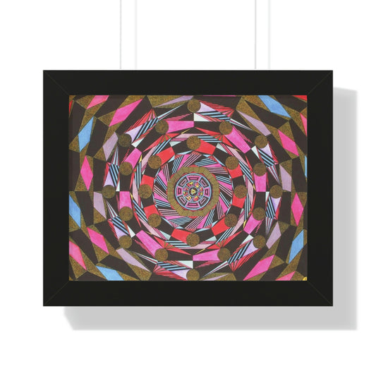 THE ABSTRACT COLONNADE Framed Horizontal Poster