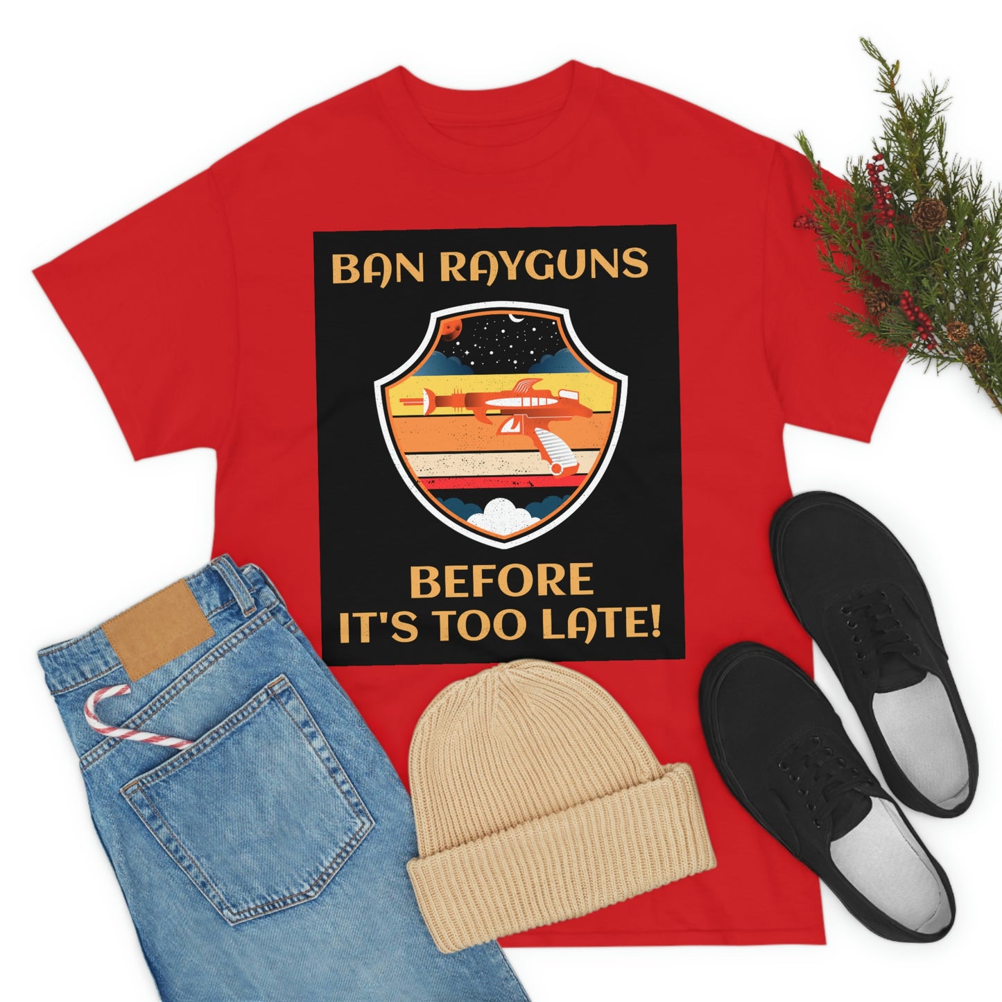 BAN RAYGUNS Unisex Heavy Cotton Tee