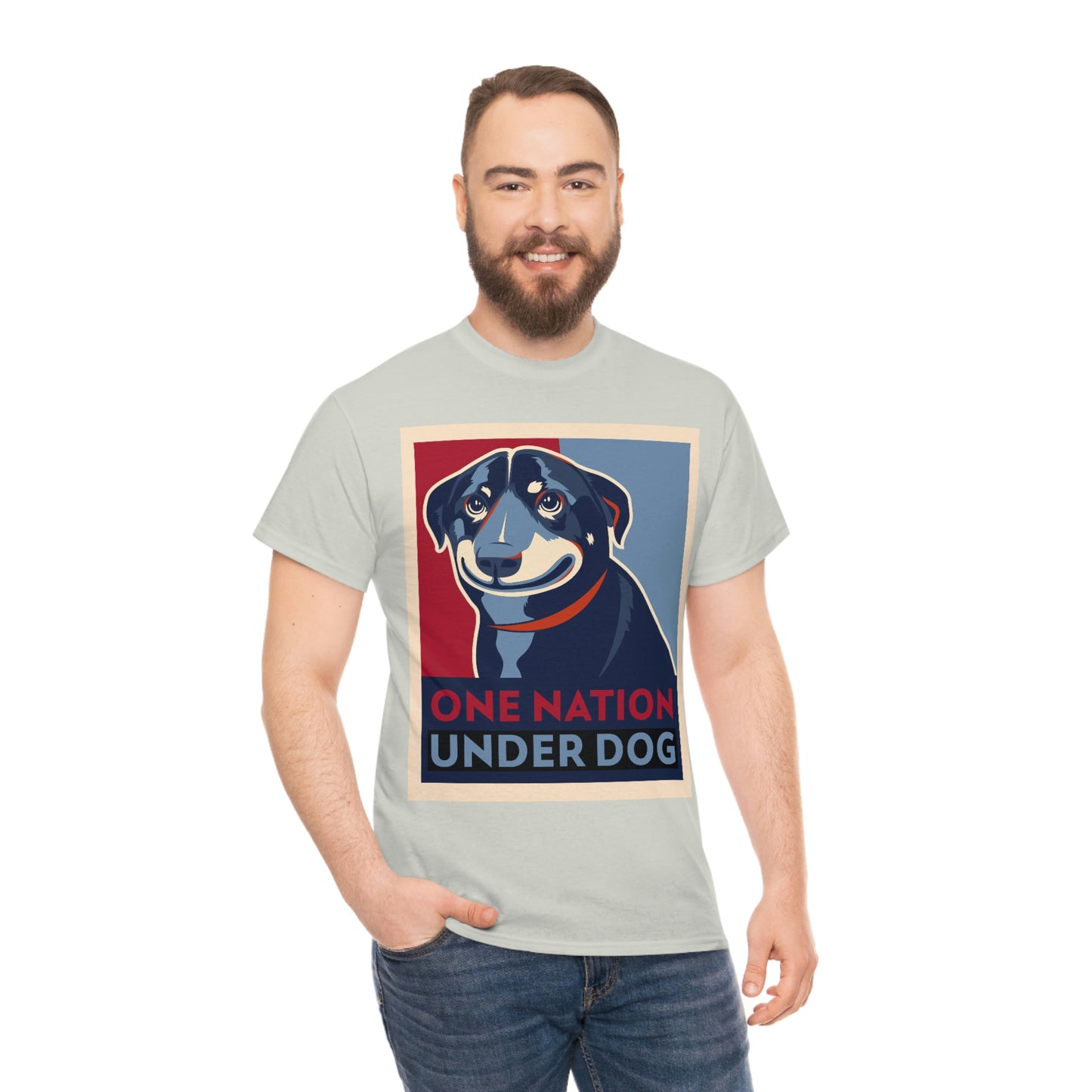 ONE NATION UNDER DOG Unisex Heavy Cotton Tee