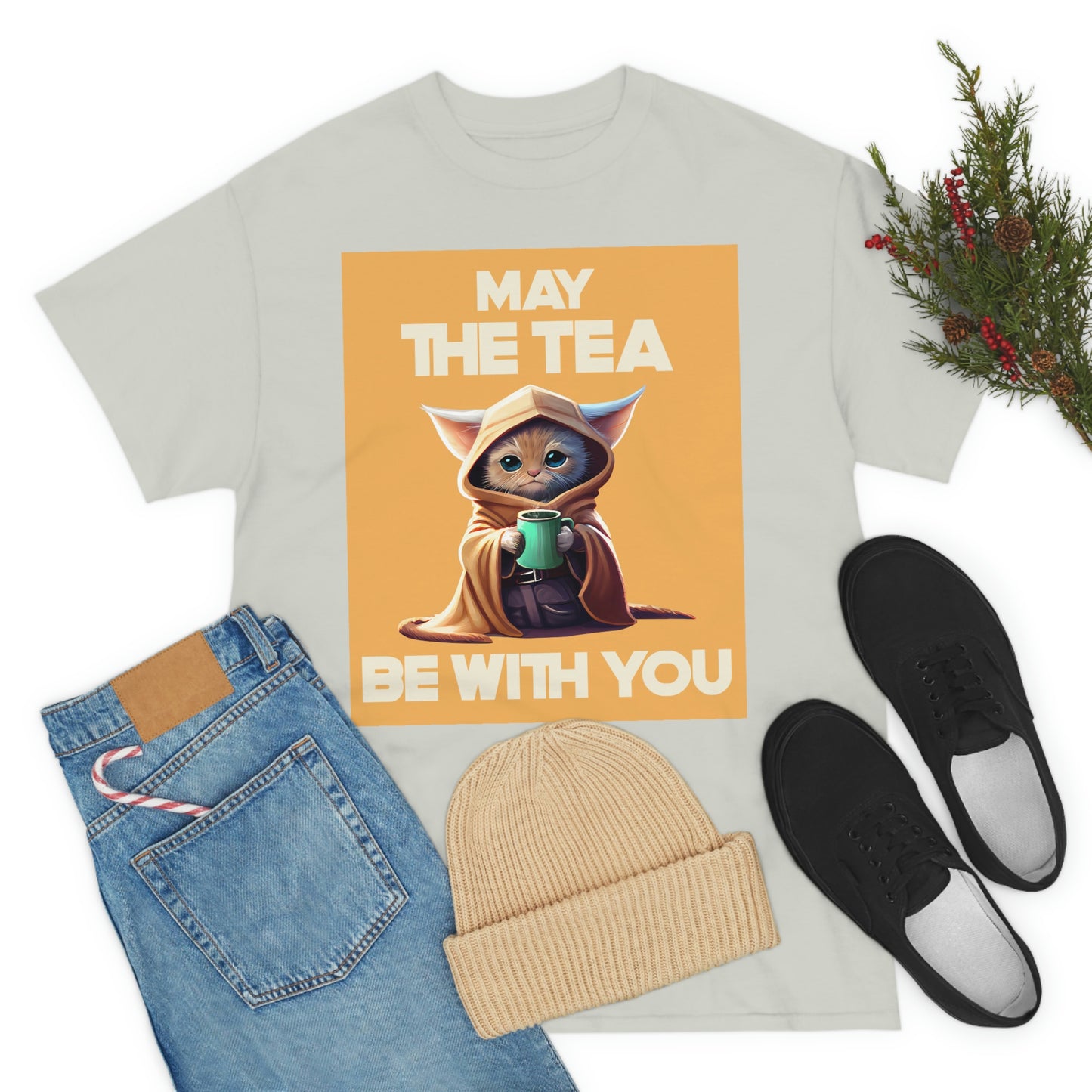 MAY THE TEA BE WITH YOU Unisex Heavy Cotton Tee