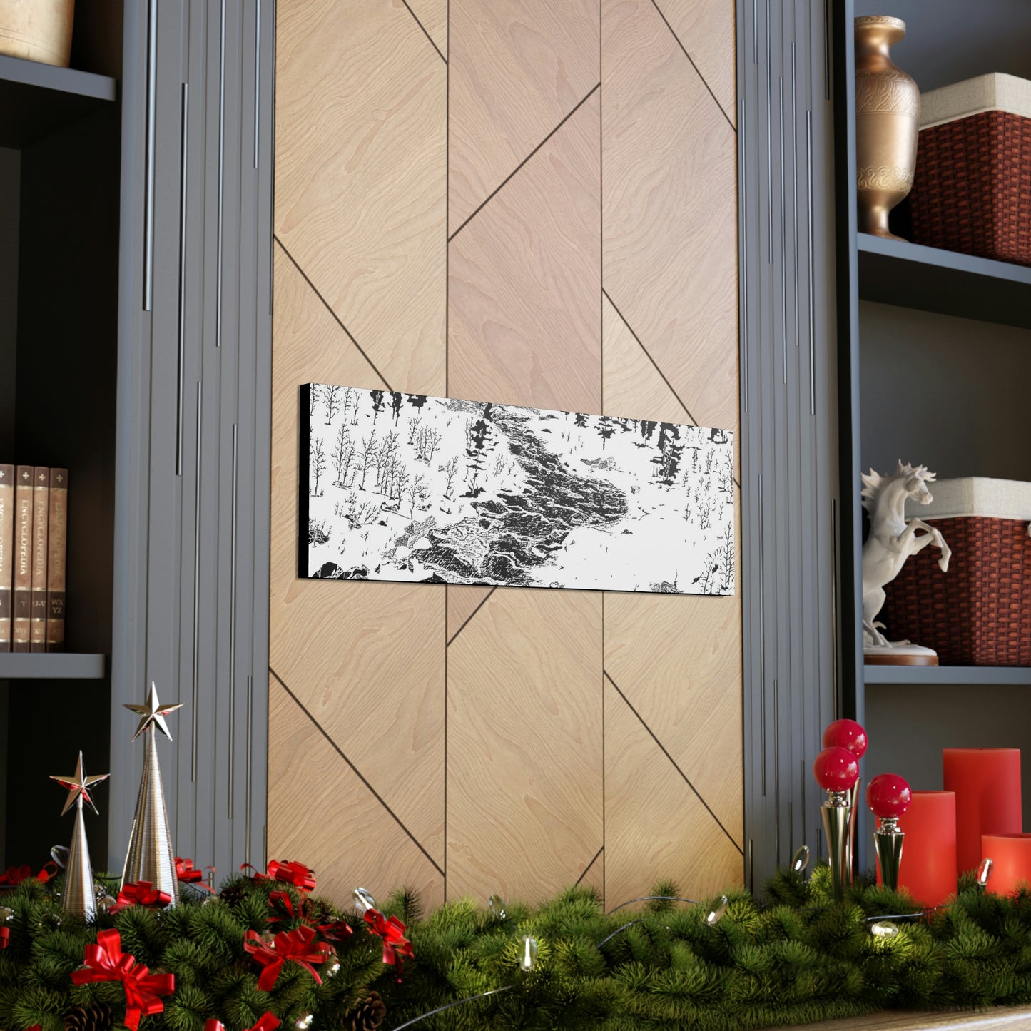 WONDERLUST Reversed Black & White Canvas Gallery Wraps