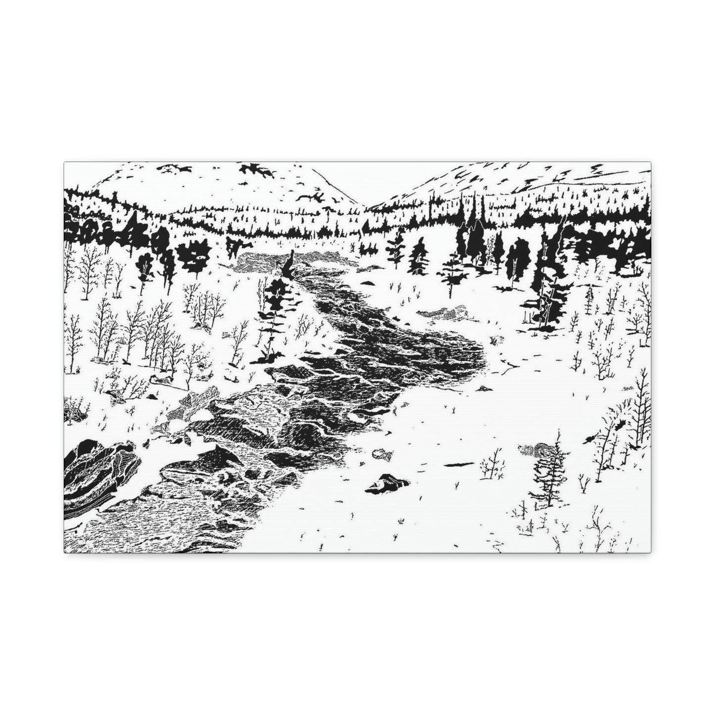 WONDERLUST Reversed Black & White Canvas Gallery Wraps