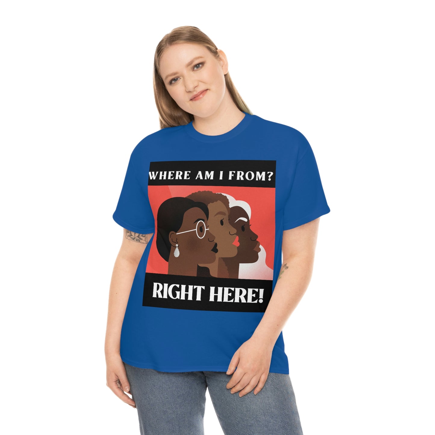 WHERE AM I FROM? Unisex Heavy Cotton Tee