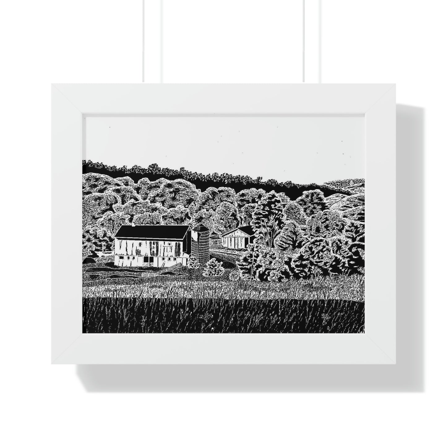 IMPASS (REVERSE BLACK & WHITE) Framed Horizontal Poster