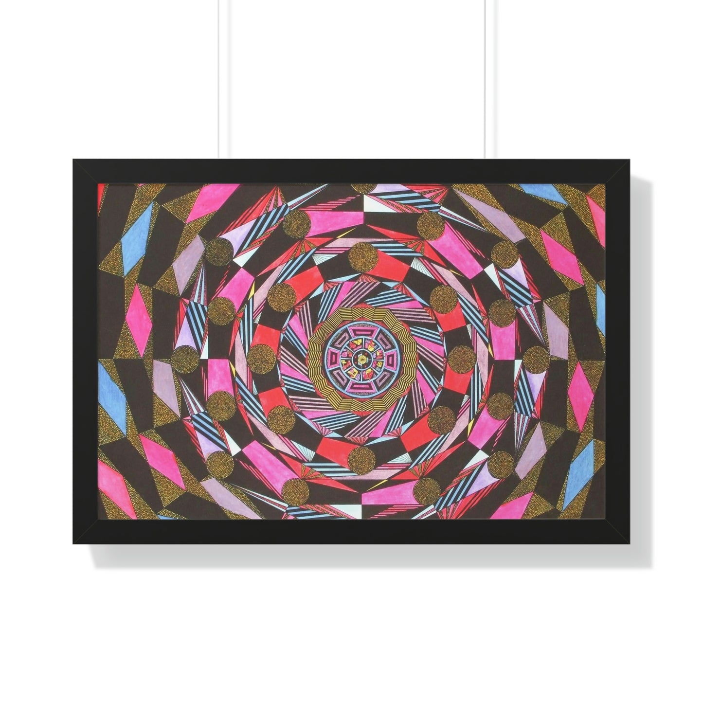 THE ABSTRACT COLONNADE Framed Horizontal Poster