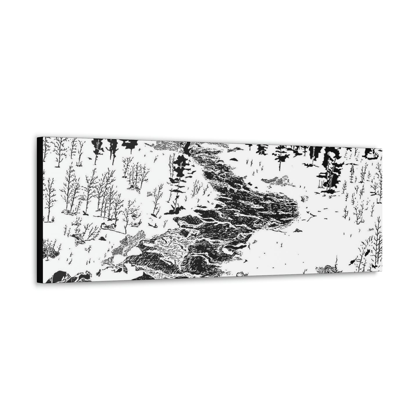 WONDERLUST Reversed Black & White Canvas Gallery Wraps
