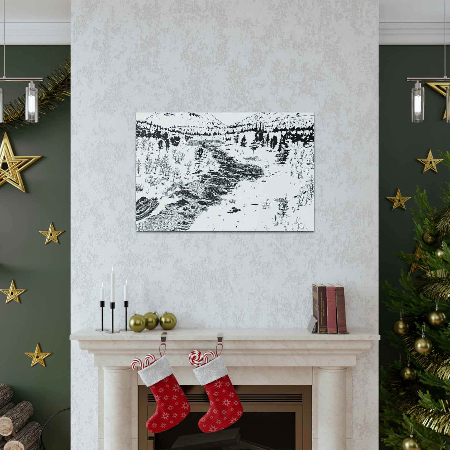 WONDERLUST Reversed Black & White Canvas Gallery Wraps