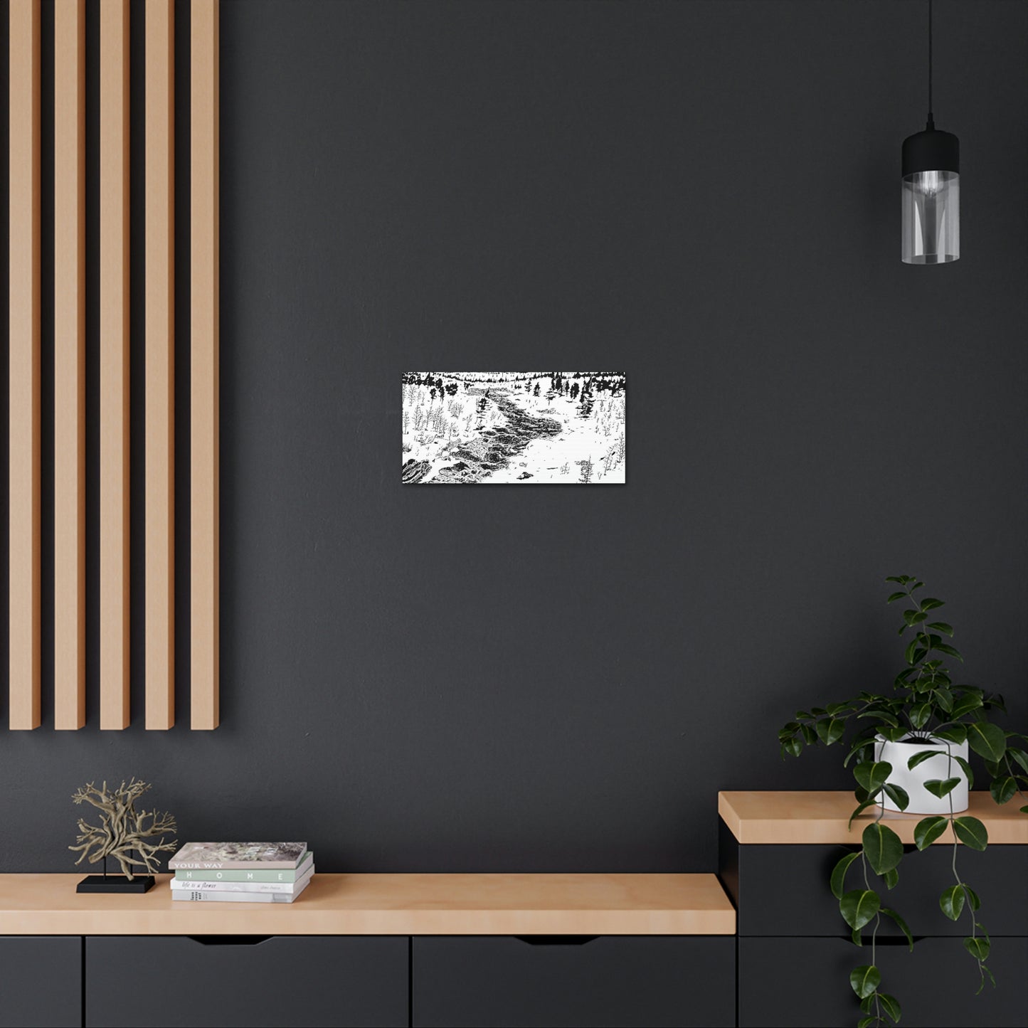 WONDERLUST Reversed Black & White Canvas Gallery Wraps
