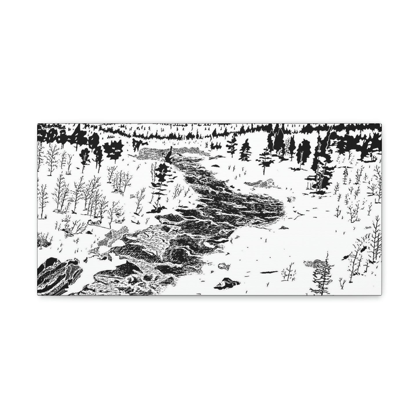 WONDERLUST Reversed Black & White Canvas Gallery Wraps