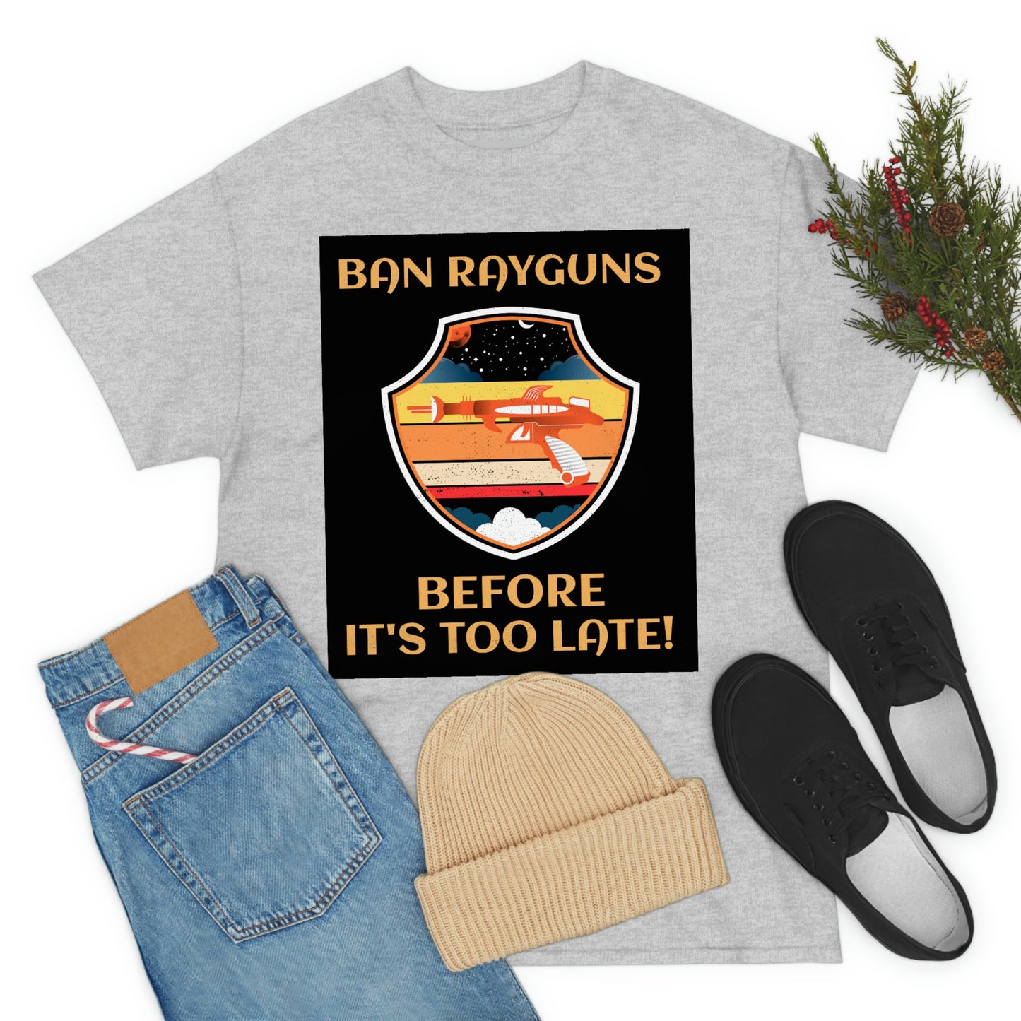 BAN RAYGUNS Unisex Heavy Cotton Tee