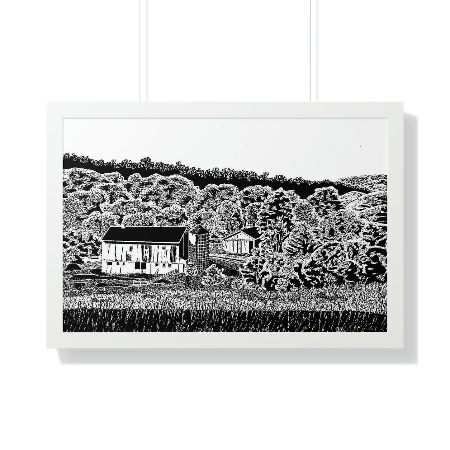 IMPASS (REVERSE BLACK & WHITE) Framed Horizontal Poster