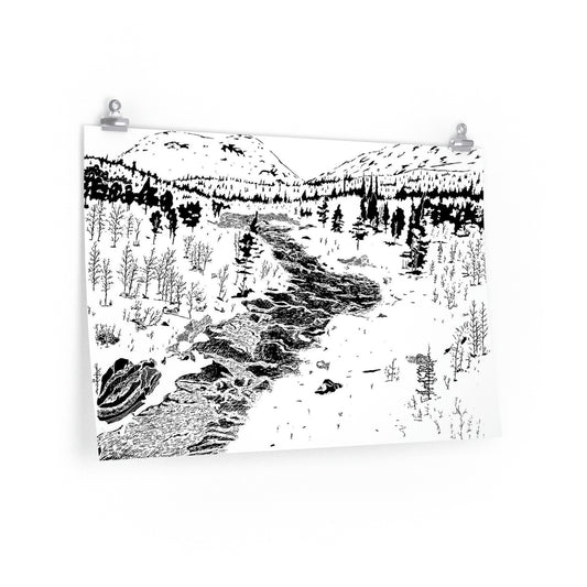 WONDERLUST(REVERSE BLACK & WHITE) Premium Matte horizontal posters