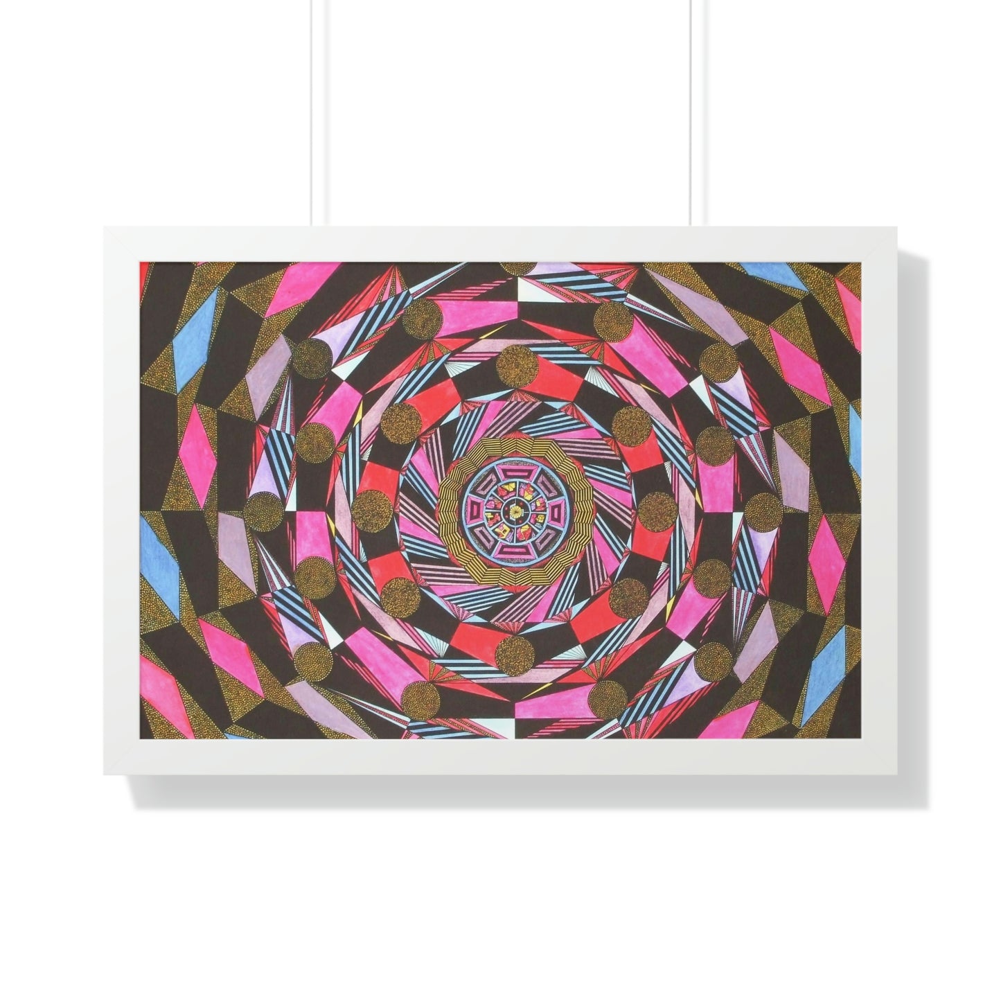 THE ABSTRACT COLONNADE Framed Horizontal Poster