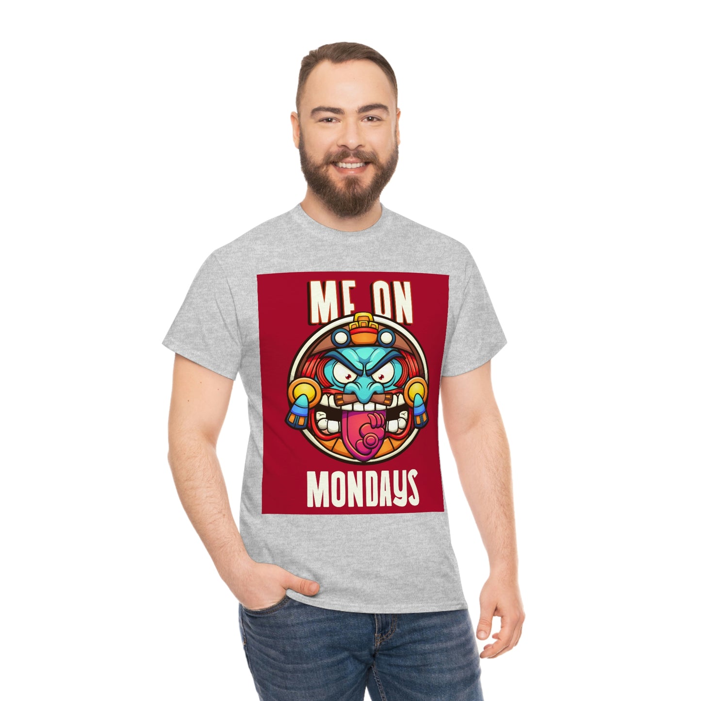 ME ON MONDAYS (RED) Unisex Heavy Cotton Tee