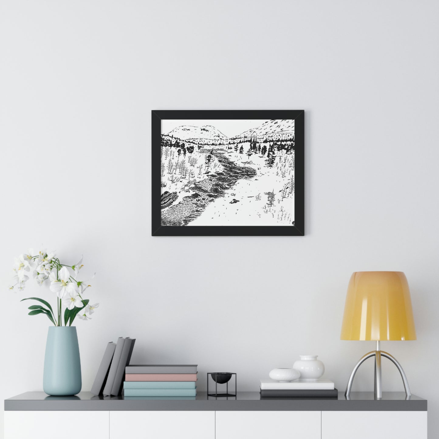 WONDERLUST (REVERSE BLACK & WHITE) Framed Horizontal Poster