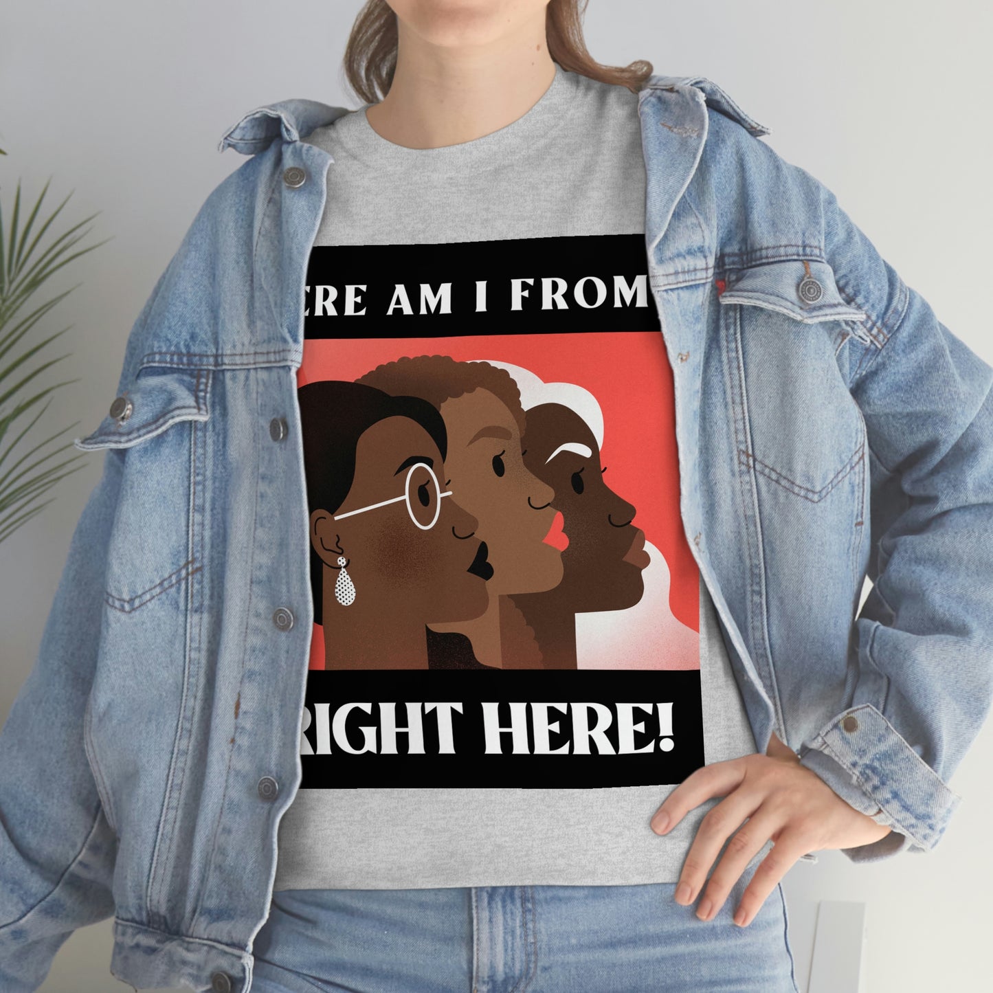 WHERE AM I FROM? Unisex Heavy Cotton Tee
