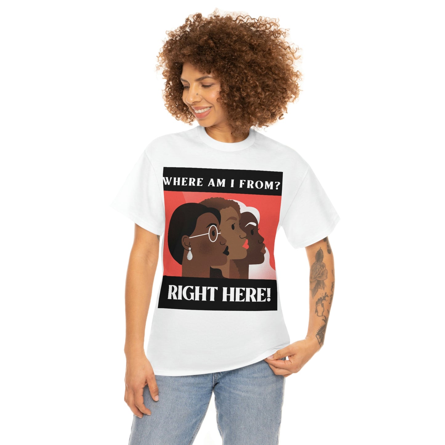 WHERE AM I FROM? Unisex Heavy Cotton Tee