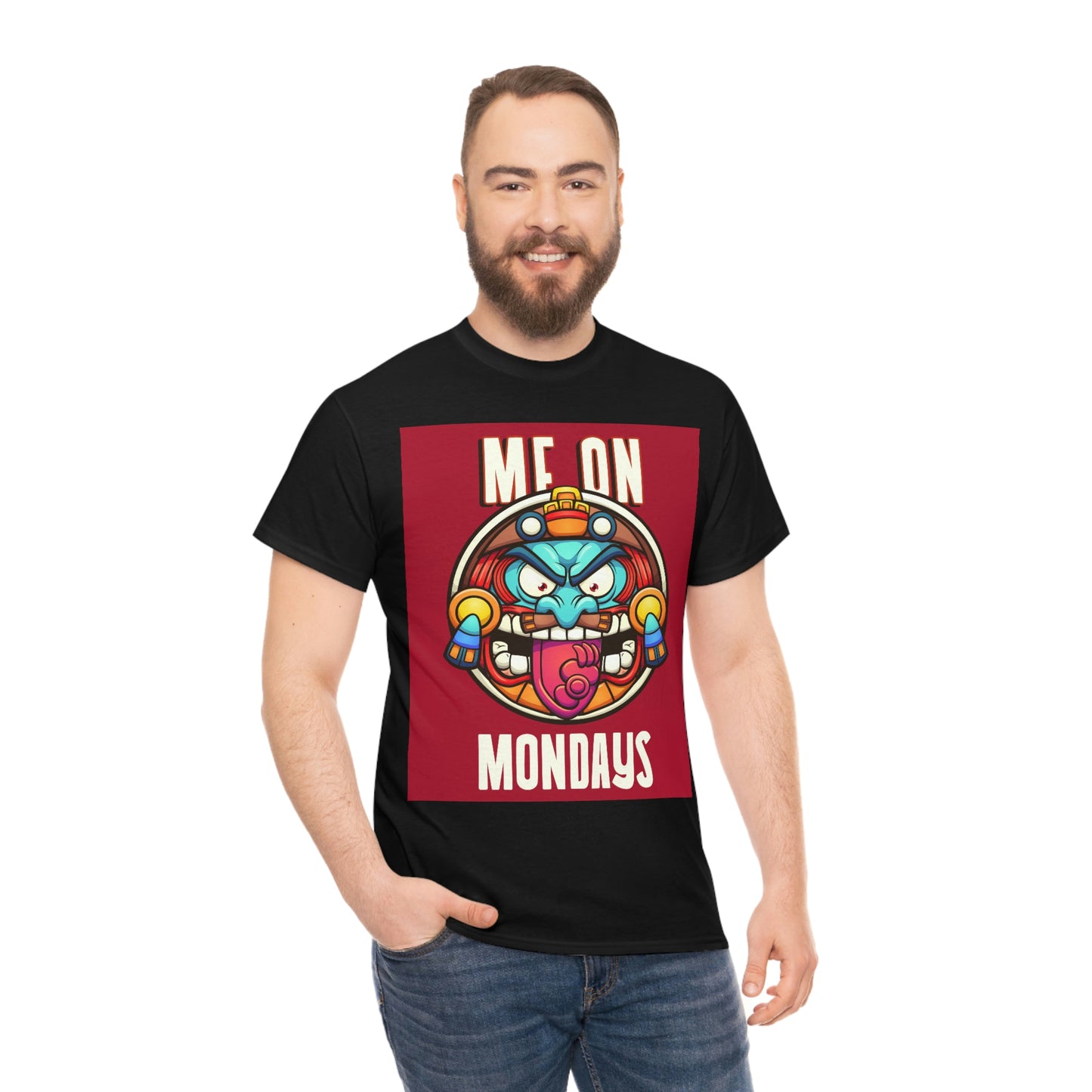 ME ON MONDAYS (RED) Unisex Heavy Cotton Tee