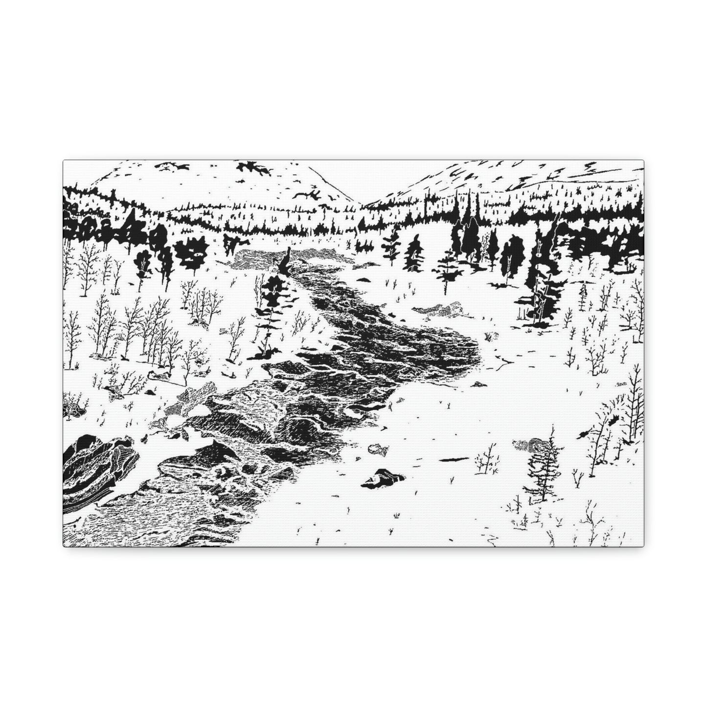 WONDERLUST Reversed Black & White Canvas Gallery Wraps