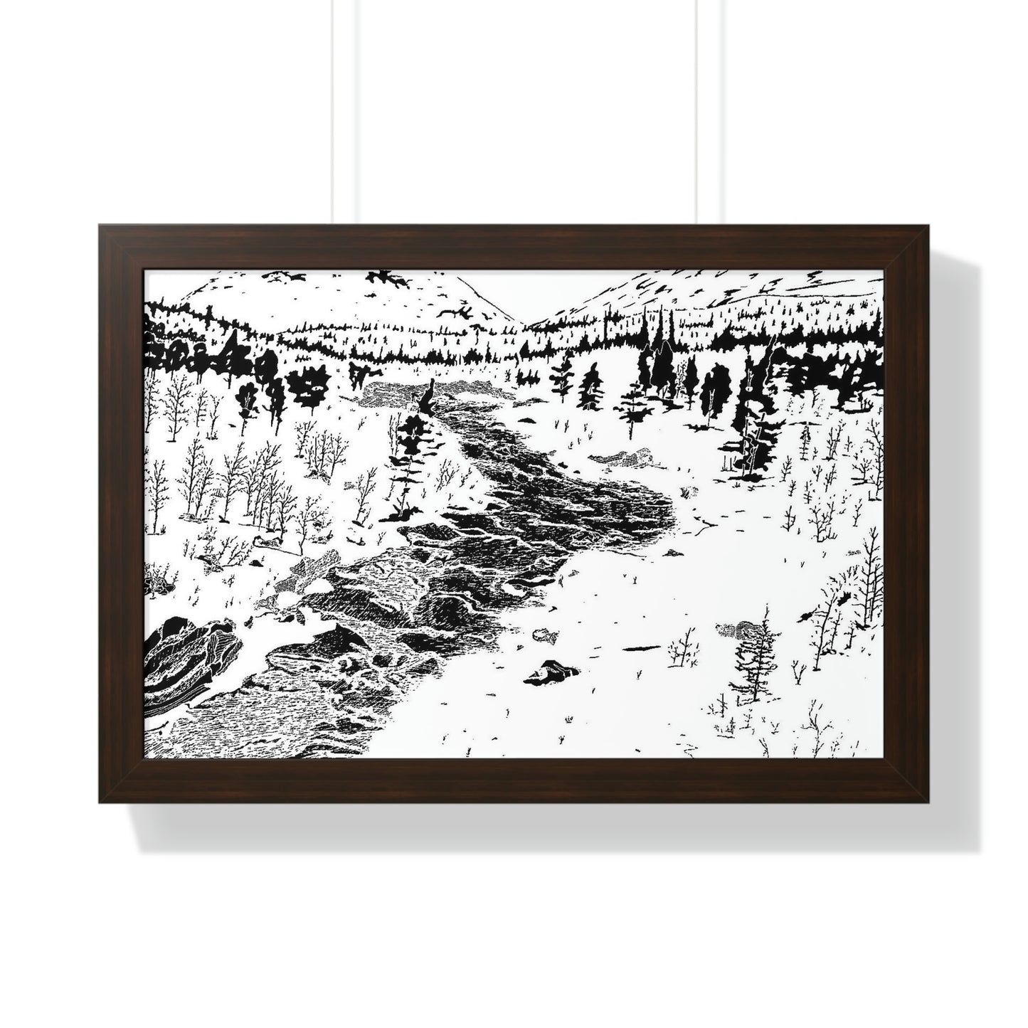 WONDERLUST (REVERSE BLACK & WHITE) Framed Horizontal Poster