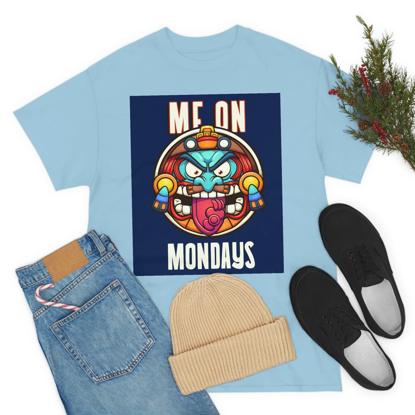ME ON MONDAYS (BLUE) Unisex Heavy Cotton Tee