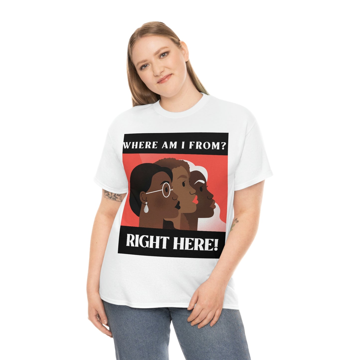 WHERE AM I FROM? Unisex Heavy Cotton Tee