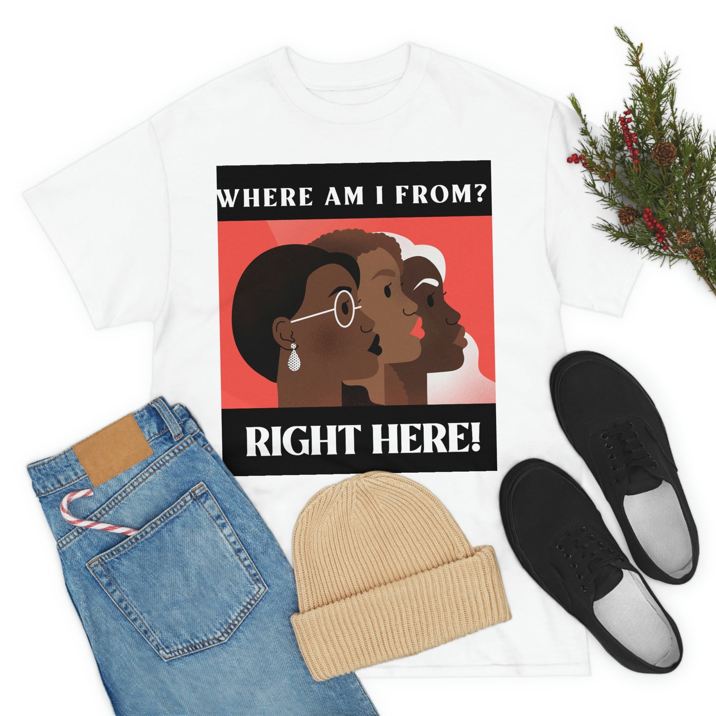 WHERE AM I FROM? Unisex Heavy Cotton Tee