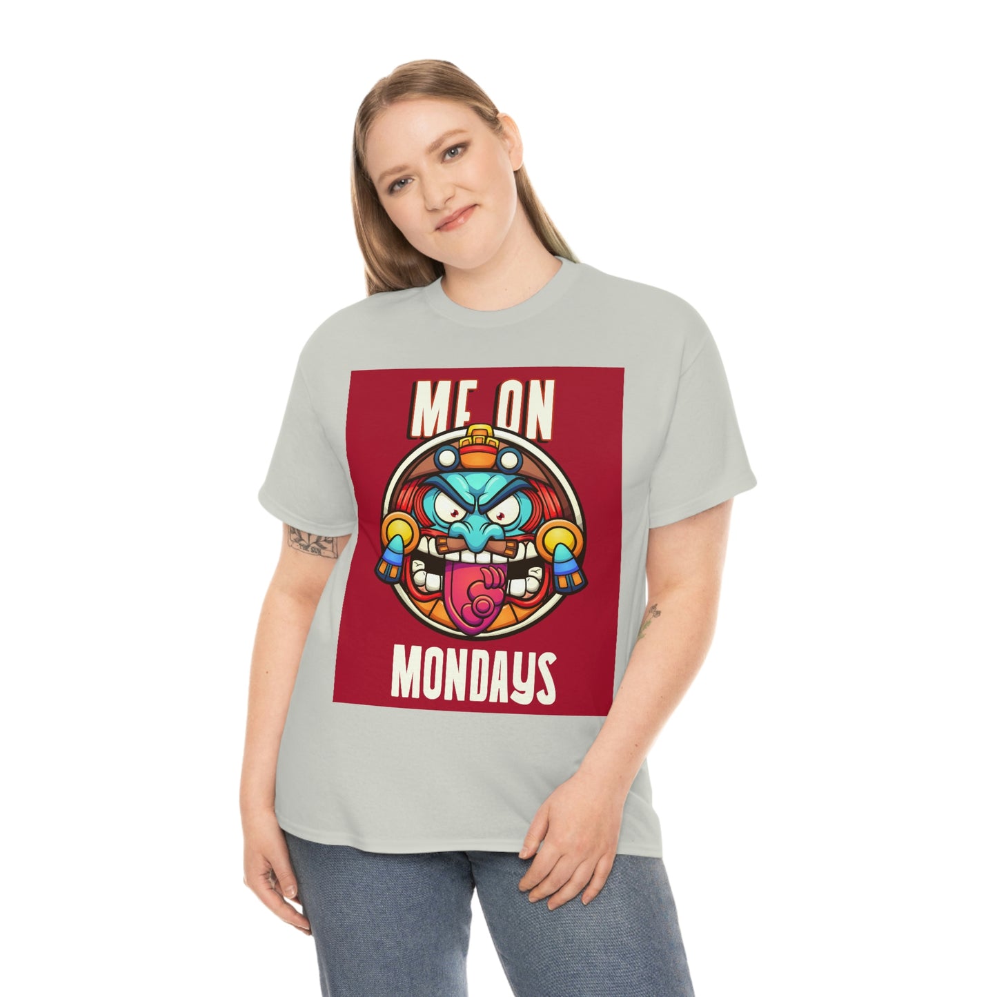 ME ON MONDAYS (RED) Unisex Heavy Cotton Tee