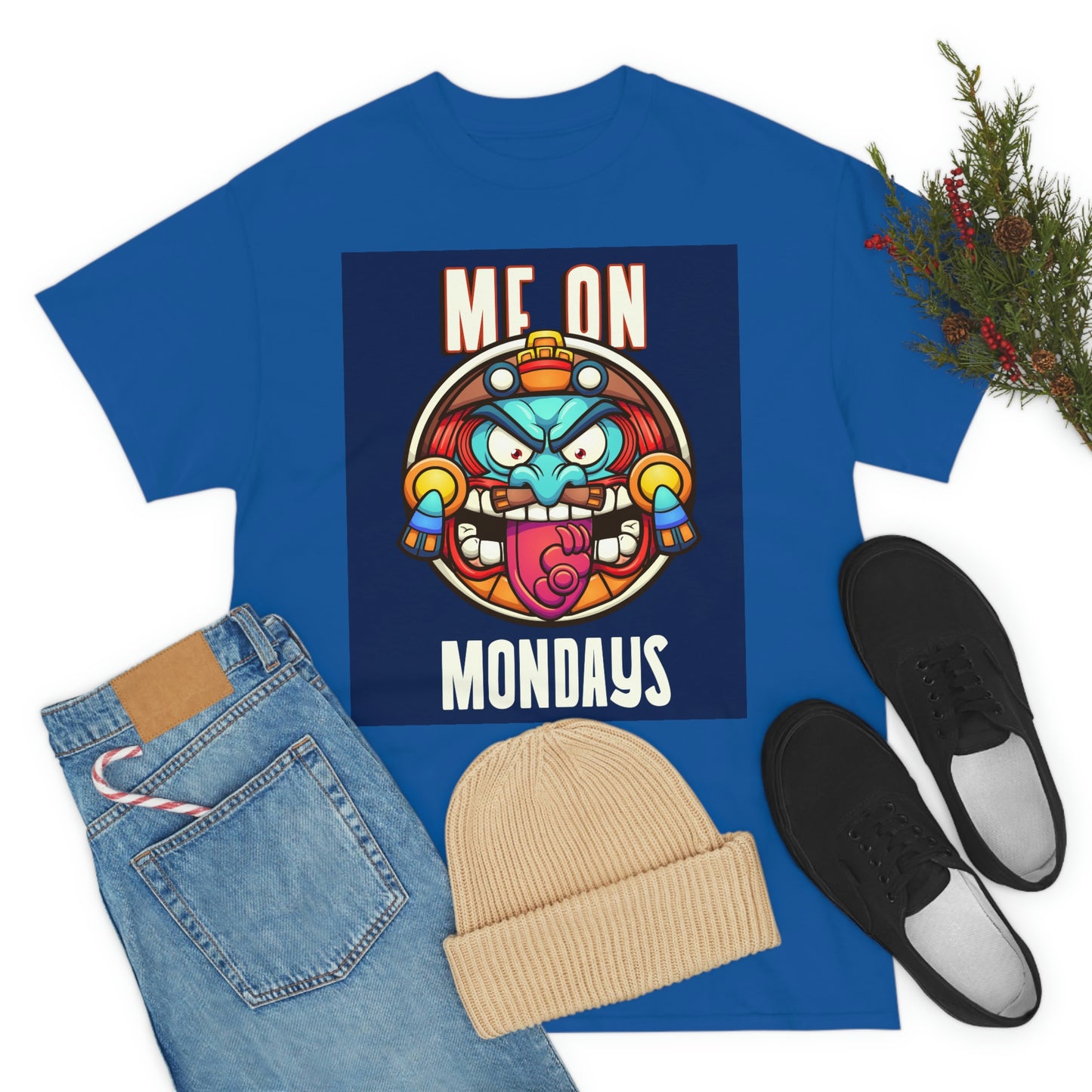 ME ON MONDAYS (BLUE) Unisex Heavy Cotton Tee