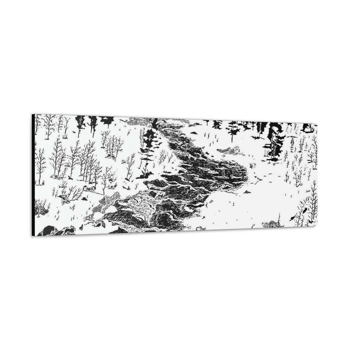 WONDERLUST Reversed Black & White Canvas Gallery Wraps