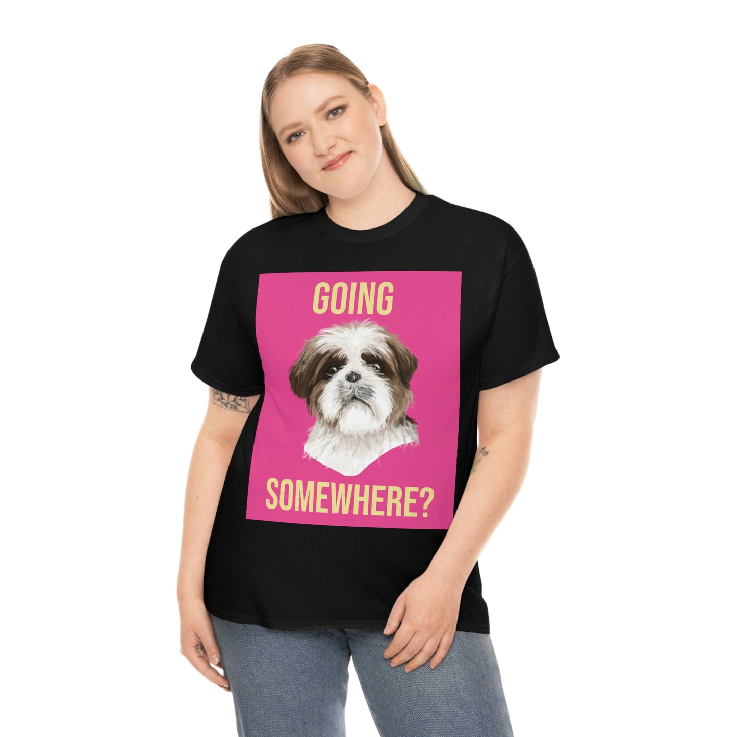 GOING SOMEWHERE? Unisex Heavy Cotton Tee