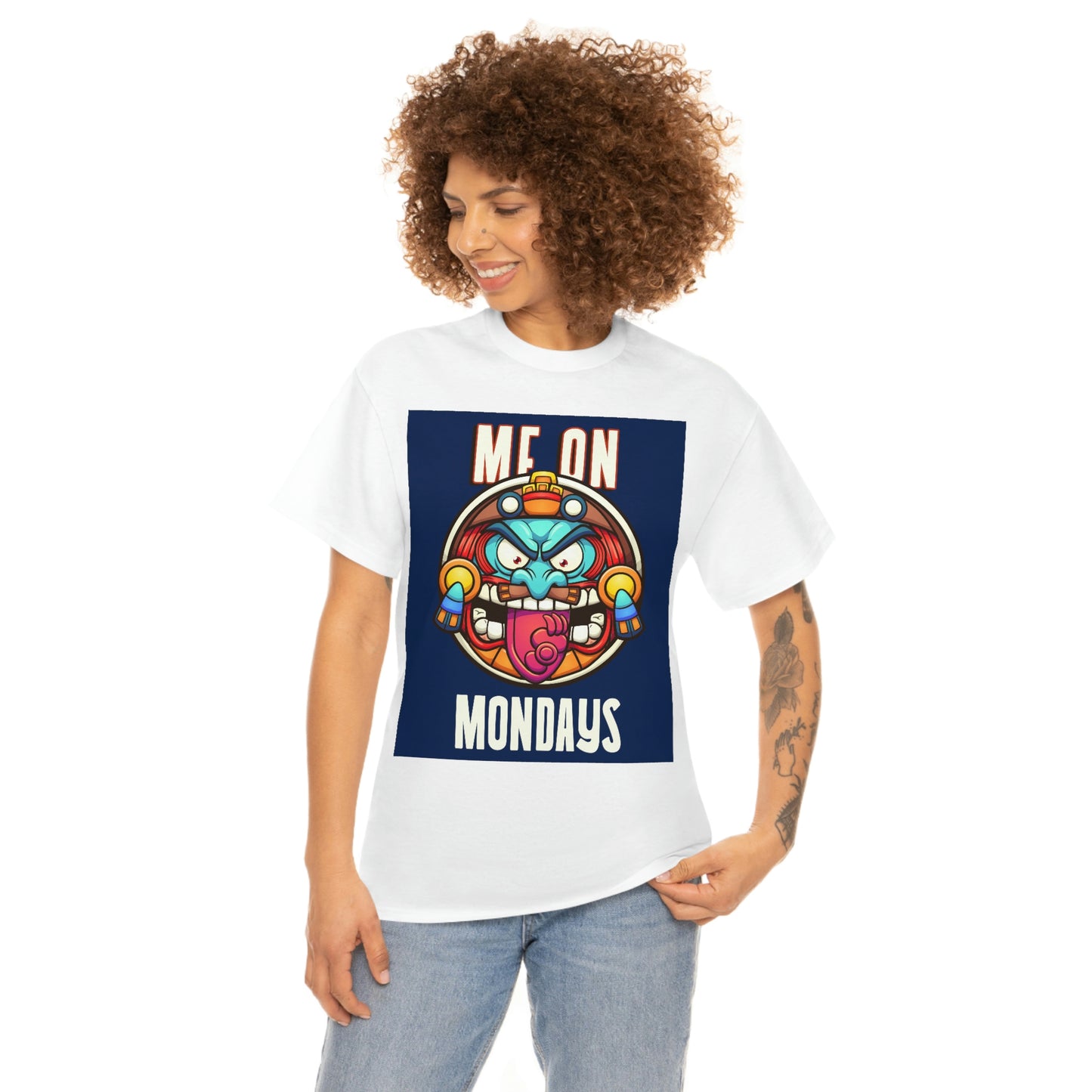 ME ON MONDAYS (BLUE) Unisex Heavy Cotton Tee