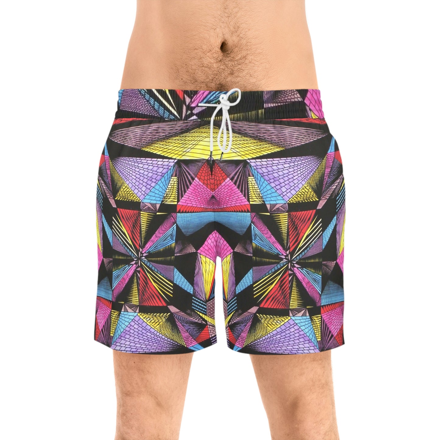 EDIFACE Men's Mid-Length Swim Shorts (AOP)
