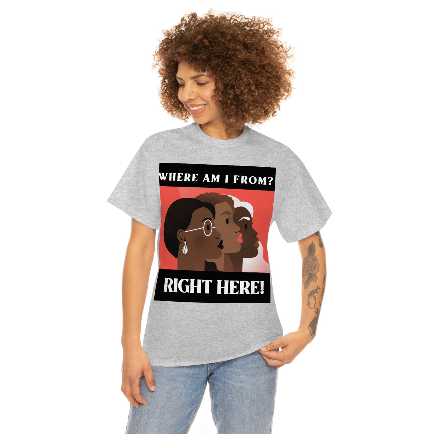 WHERE AM I FROM? Unisex Heavy Cotton Tee
