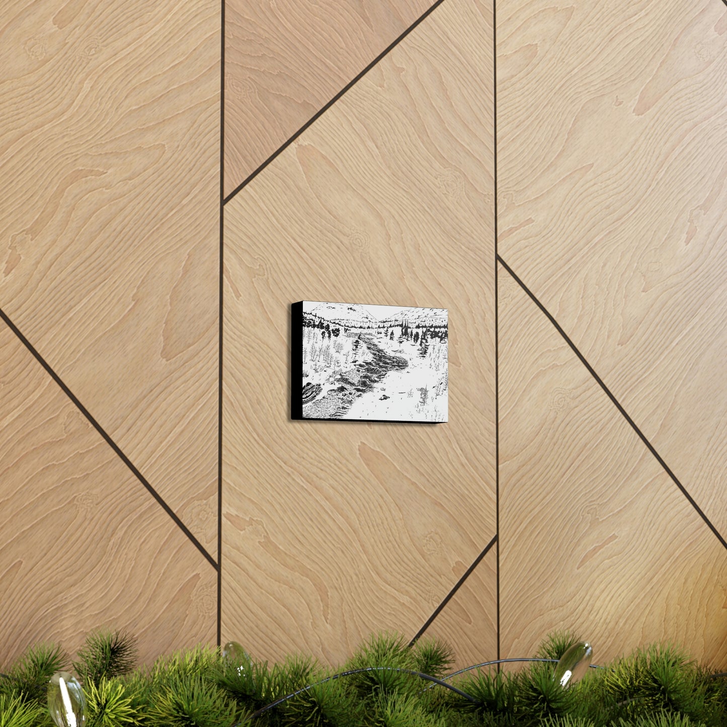 WONDERLUST Reversed Black & White Canvas Gallery Wraps